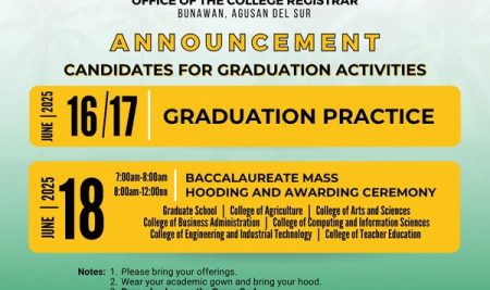 Candidates for Graduation Activities