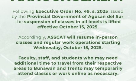 ANNOUNCEMENT: In-person Work and Classes