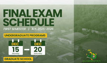 Final Examination Schedule for the First Semester, A.Y. 2025–2026