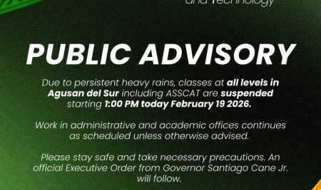 PUBLIC ADVISORY: Classes Suspended Due to Severe Weather