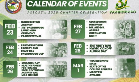 ASSCAT 31st PAGHIMUGSO: Calendar of Events