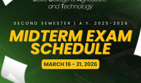 Second Semester Midterm Exam Schedule | A.Y. 2025-2026