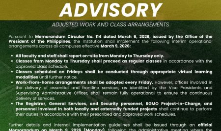 ADVISORY | Adjusted Work and Class Arrangements