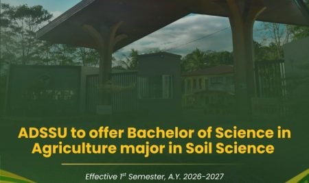 ADSSU To Offer Bachelor of Science in Agriculture major in Soil Science
